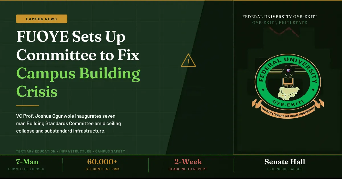 FUOYE Sets Up Committee to Fix Campus Building Crisis 