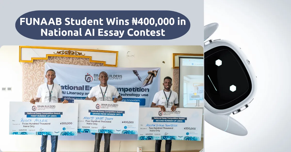 FUNAAB Student Wins ₦400,000 in National AI Essay Contest