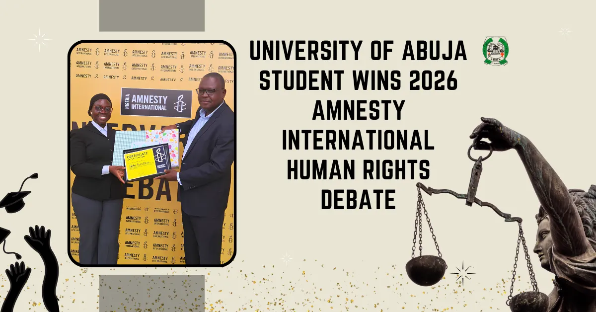 University of Abuja Student Wins 2026 Amnesty International Human Rights Debate