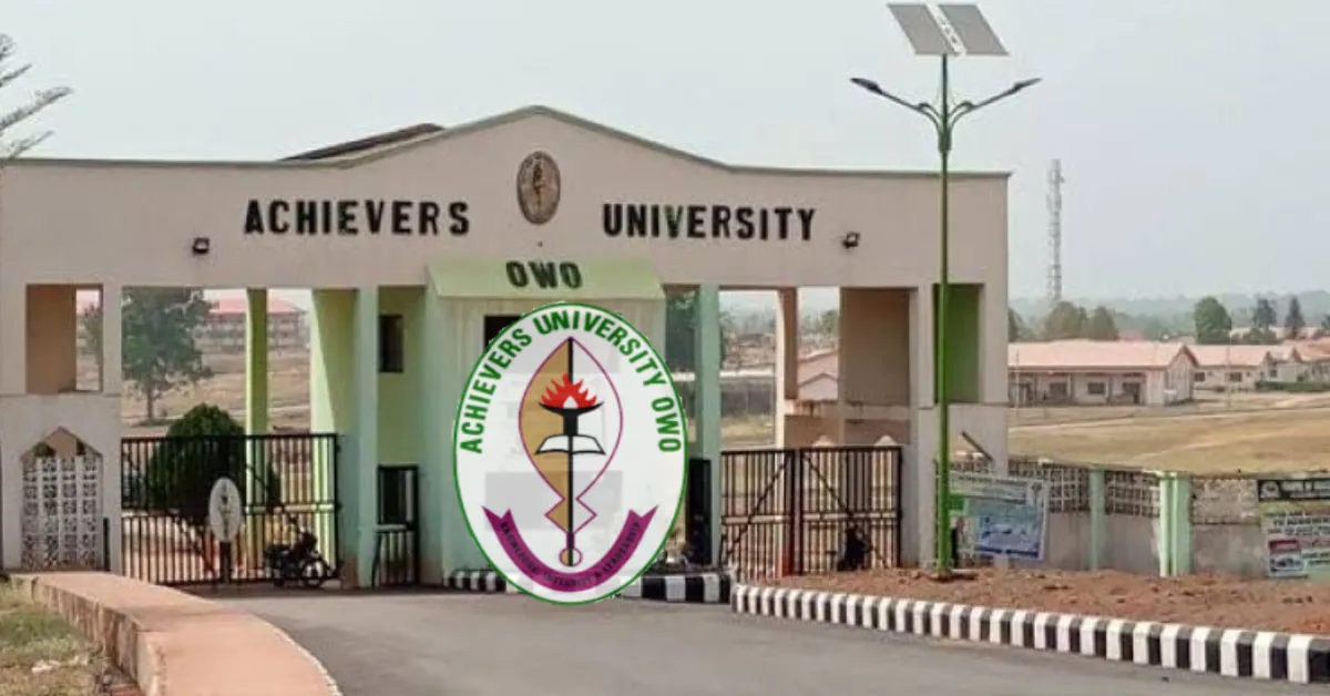 Achievers University Post UTME Screening Form 2026/2027 Academic Session