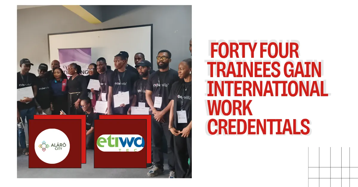  Forty Four Trainees Gain International Work Credentials