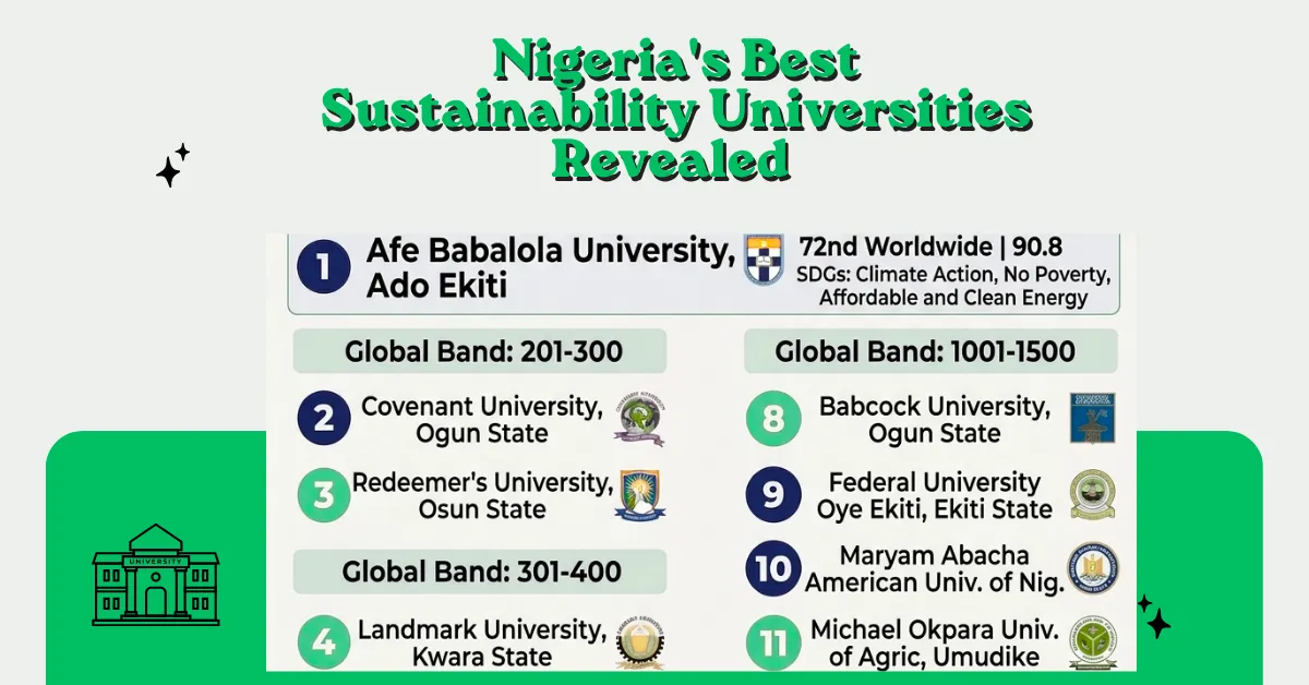 Nigeria's Best Sustainability Universities Revealed in 2026 THE Rankings