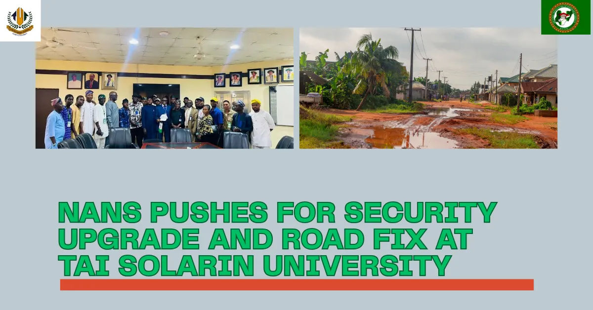 NANS Pushes for Security Upgrade and Road Fix at Tai Solarin University