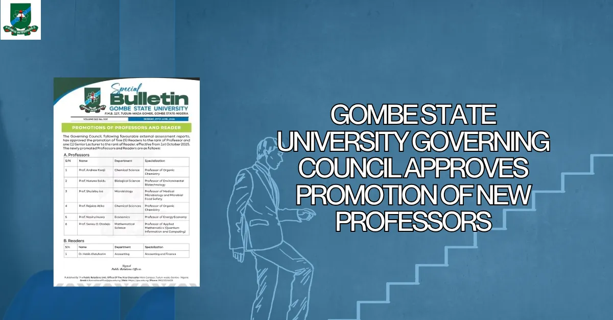 Gombe State University Governing Council Approves Promotion Of New Professors