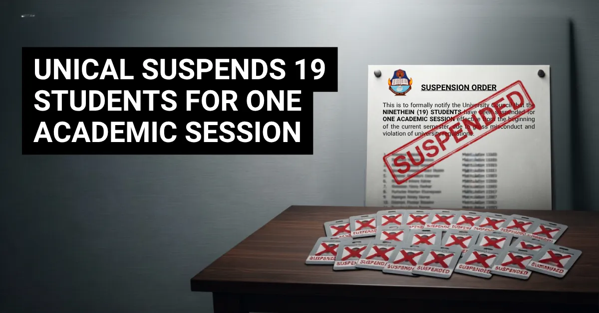 UNICAL Suspends 19 Students for One Academic Session