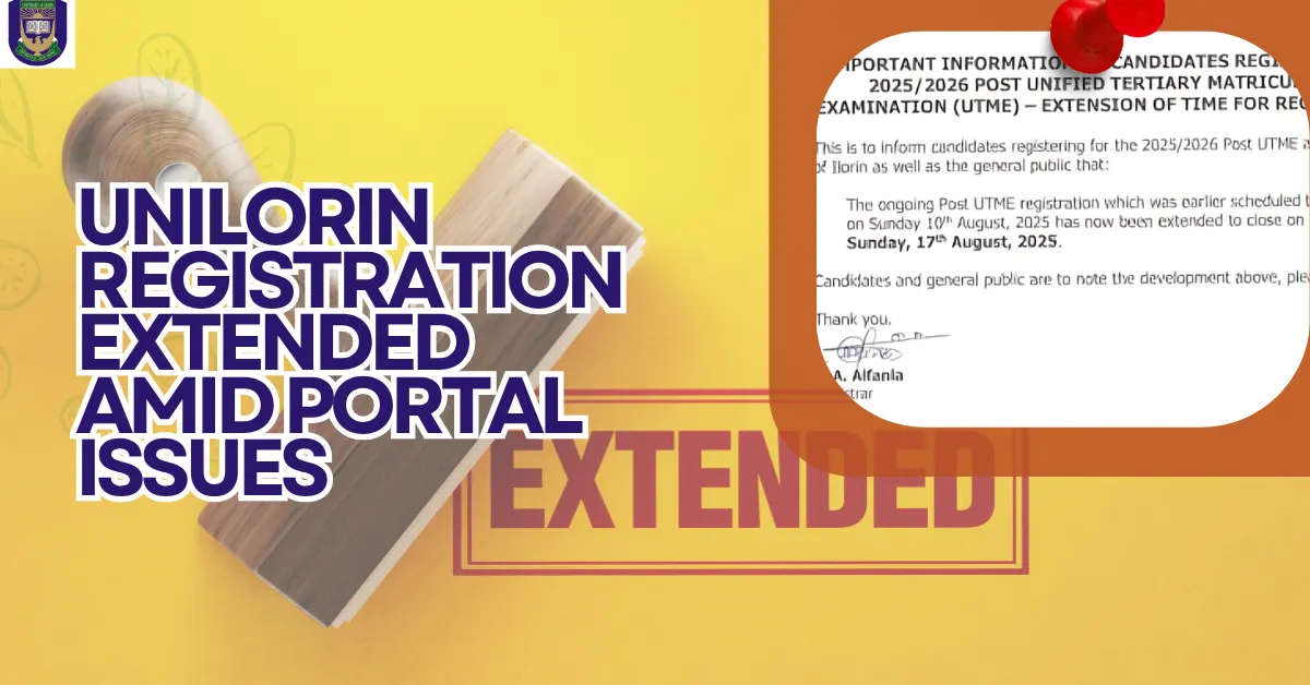 UNILORIN Registration Extended Amid Portal Issues
