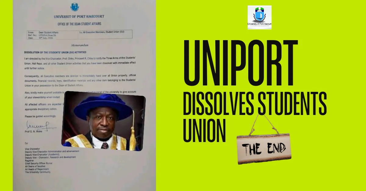 UNIPORT Dissolves Students Union With Immediate Effect