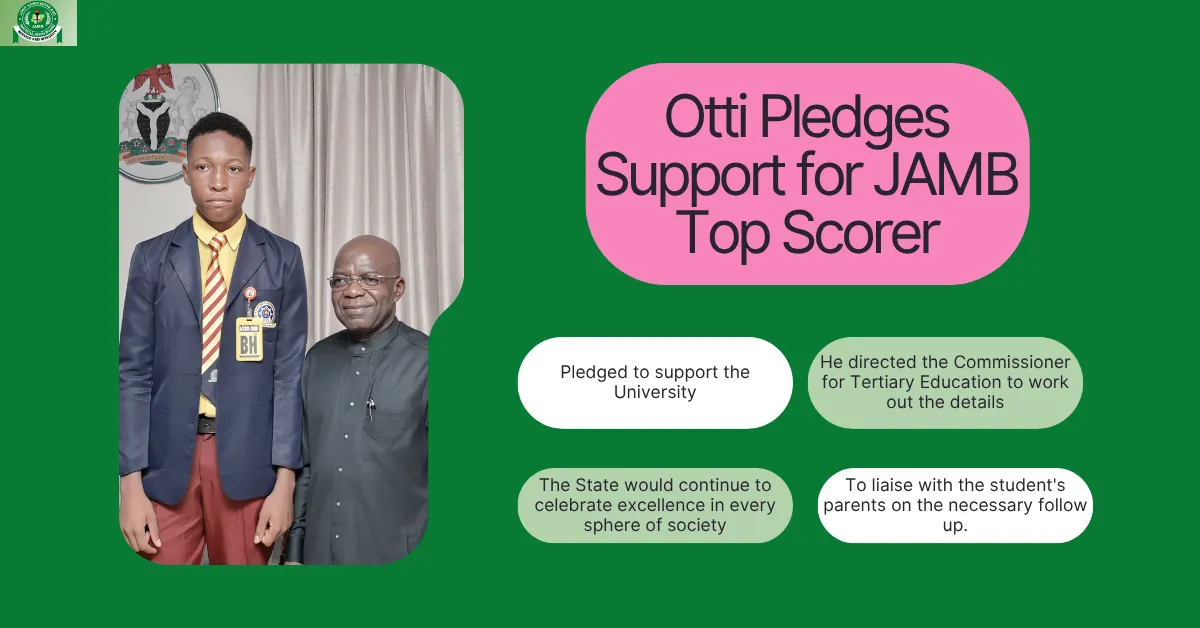 Otti Pledges Support for JAMB Top Scorer