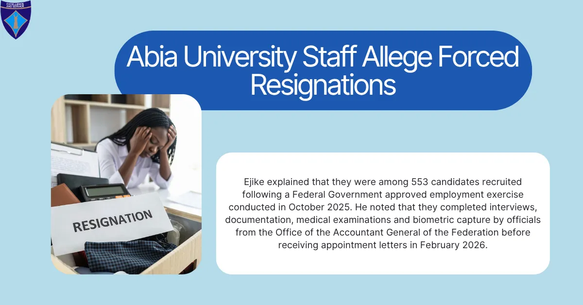 Abia University Staff Allege Forced Resignations