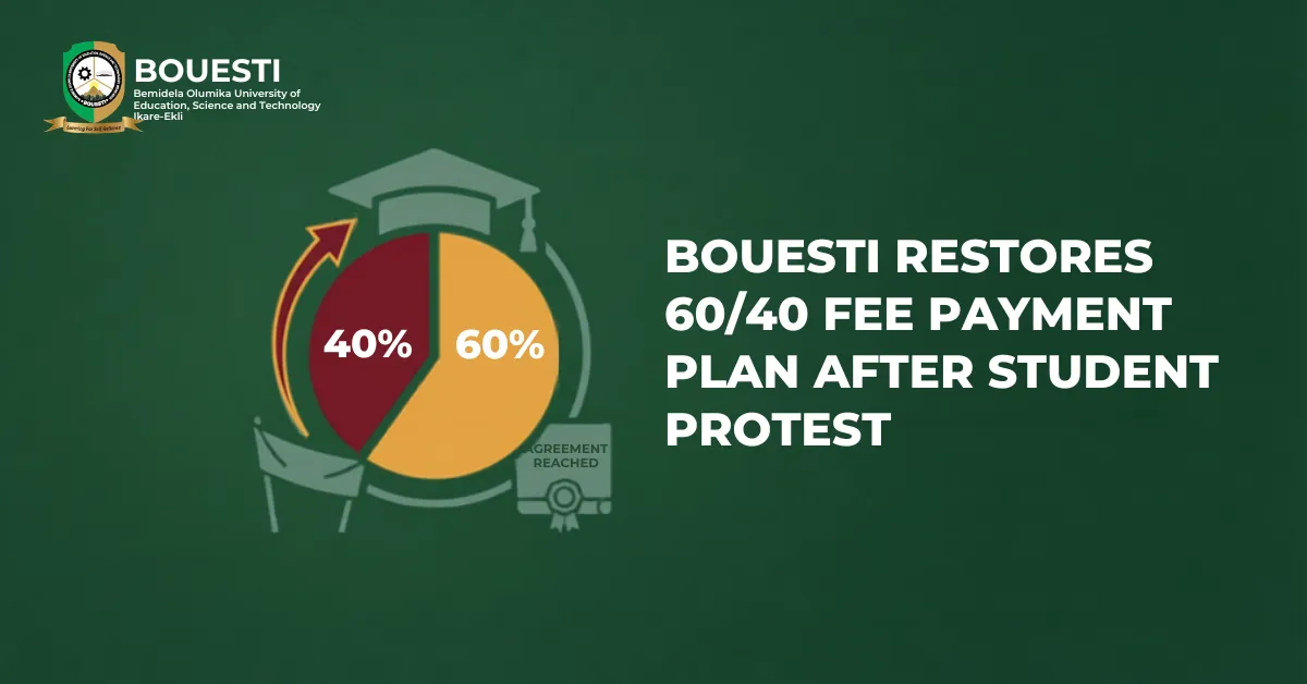 BOUESTI Restores 60/40 Fee Payment Plan After Student Protest