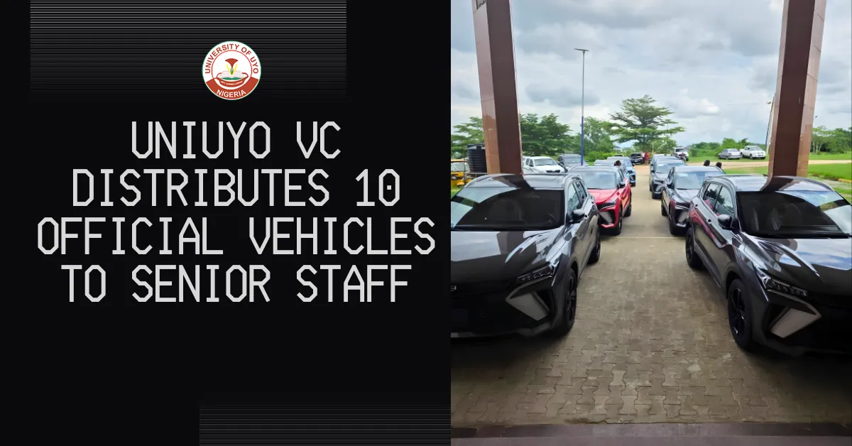 UNIUYO VC Distributes 10 Official Vehicles to Senior Staff