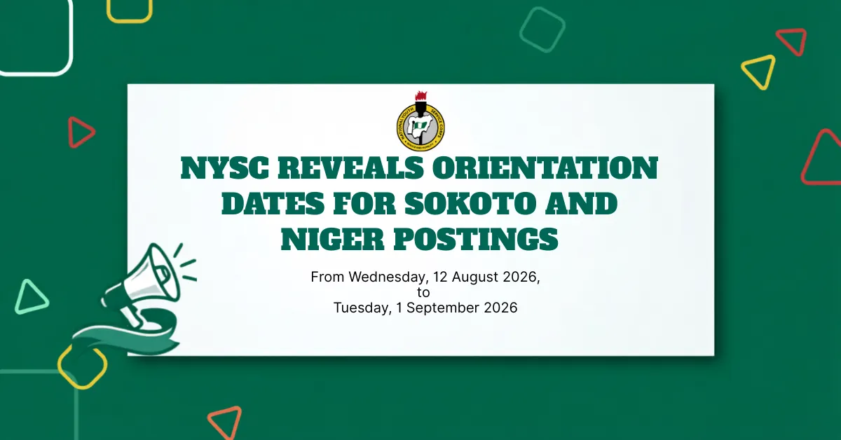 NYSC Reveals Orientation Dates for Sokoto and Niger Postings