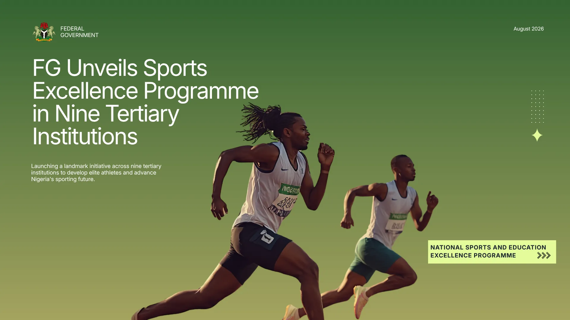 FG Unveils Sports Excellence Programme in Nine Tertiary Institutions