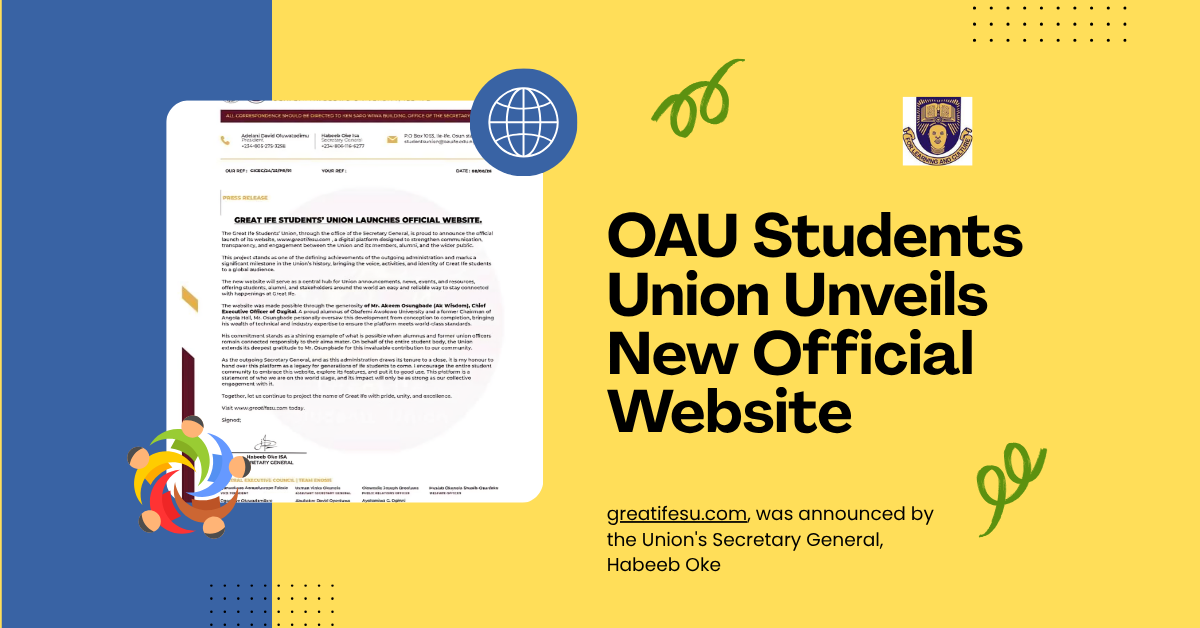 OAU Students Union Unveils New Official Website