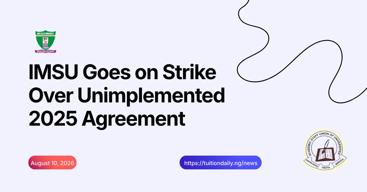 IMSU Goes on Strike Over Unimplemented 2025 Agreement