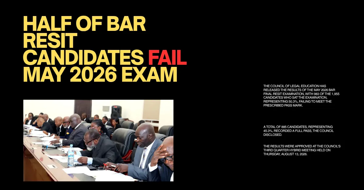 Half Of Bar Resit Candidates Fail May 2026 Exam