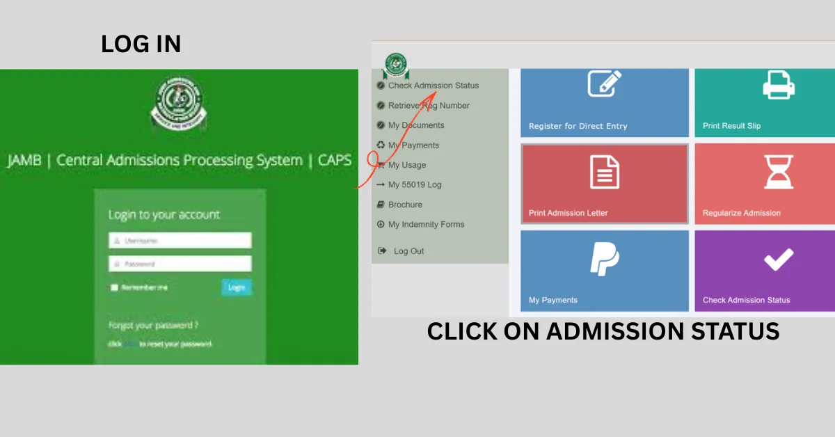 steps to check admission status 1 and 2 steps to check admission status 1 and 2